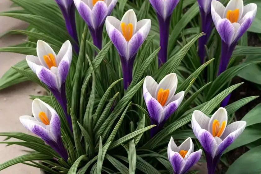 Crocus olivieri subsp. balansae ‘orange monarch’) — photo 3