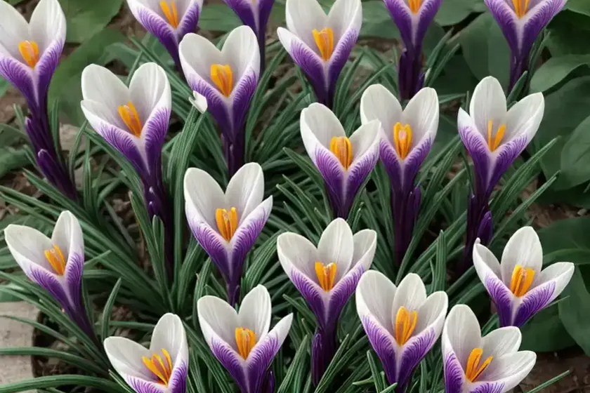 Crocus olivieri subsp. balansae ‘orange monarch’)