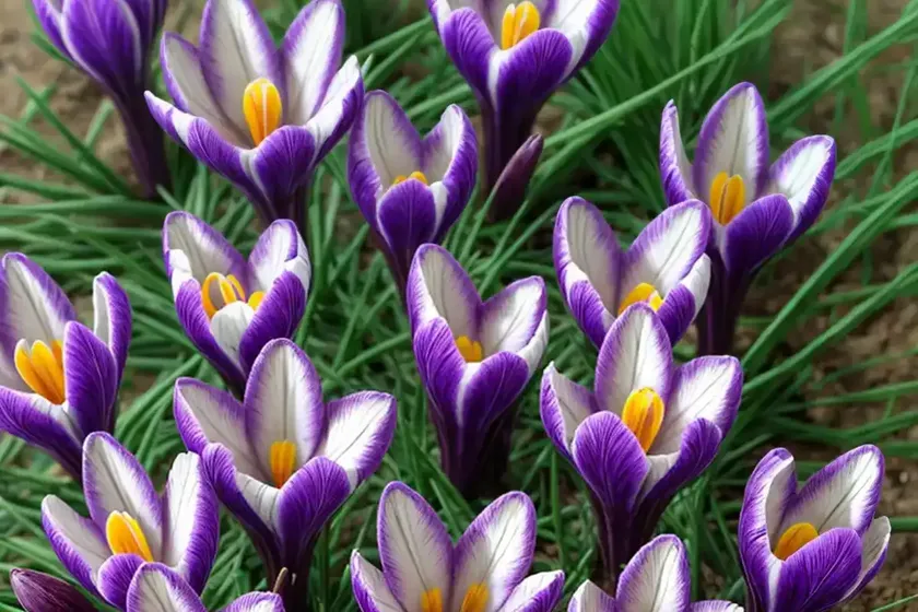 Crocus vernus ‘king of the striped’ (dutch crocus) — photo 2