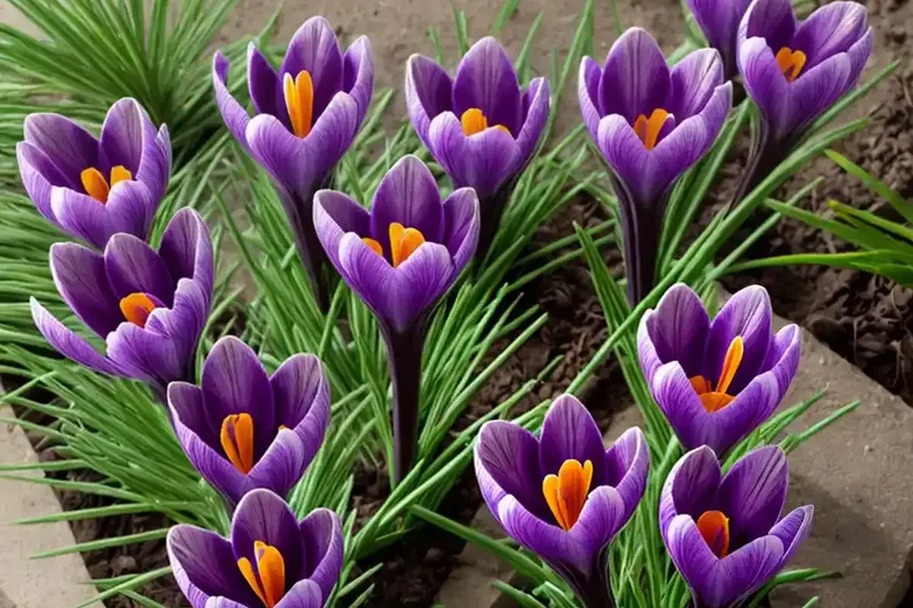 Crocus vernus ‘pickwick’ (dutch crocus) — photo 3