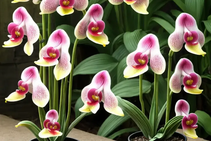 Cypripedium gisele gx (lady’s slipper orchid) — photo 3