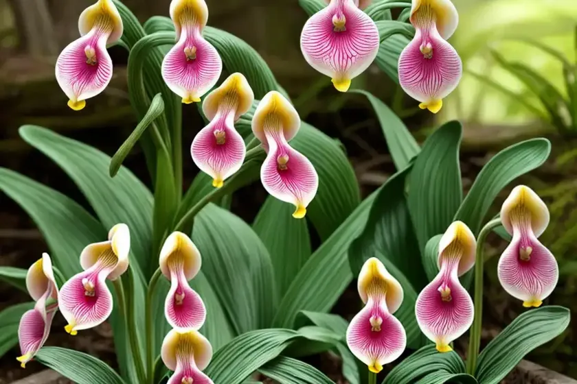 Cypripedium reginae (showy lady’s slipper orchid) — photo 2