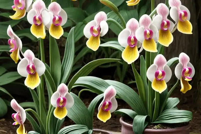 Cypripedium victoria gx (lady’s slipper orchid)