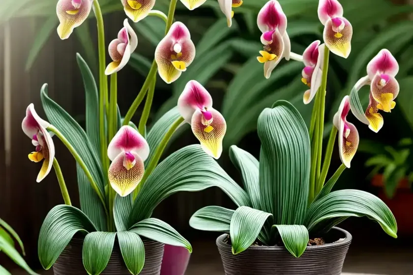 Cypripedium x ventricosum (lady’s slipper orchid) — photo 3