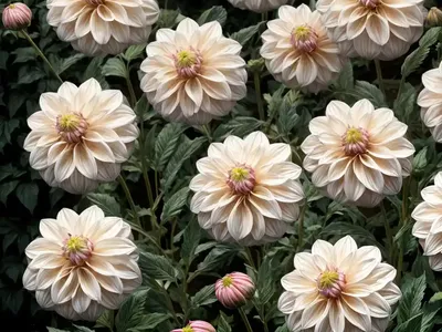 Dahlia ‘Silver Years’)
