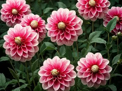 Dahlia ‘Strawberry Ice’)