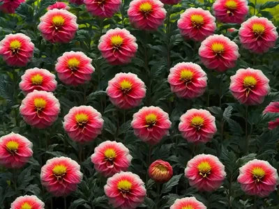 Dahlia ‘Tahiti Sunrise’)