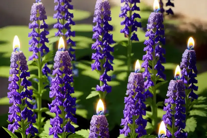 Delphinium astolat group (candle larkspur) — photo 2