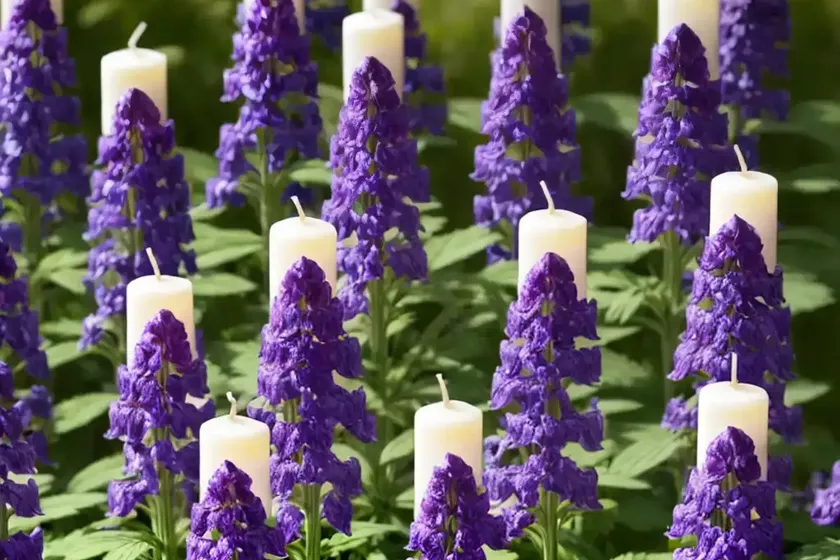 Delphinium astolat group (candle larkspur) — photo 3