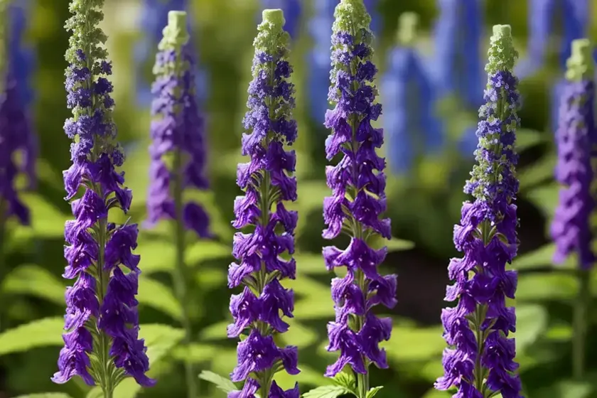 Delphinium ‘black eyed angels’ (candle larkspur) — photo 2