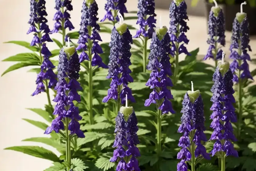 Delphinium black knight group (candle larkspur) — photo 3