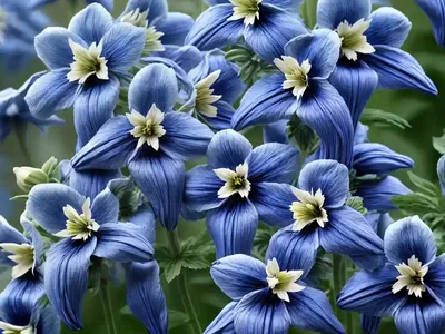 Delphinium Elatum Delphina� ‘Light Blue White Bee’ (Dwarf Delphinium)