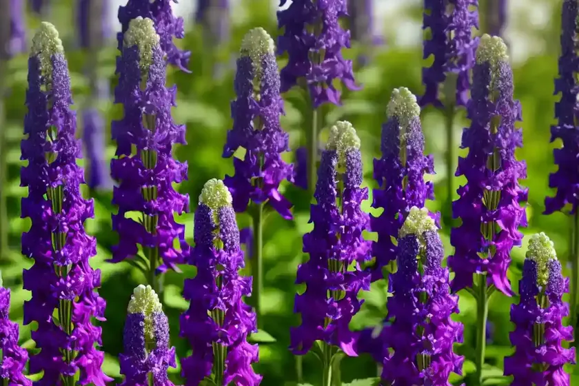 Delphinium elatum ‘million dollar sky’ (candle larkspur) — photo 2