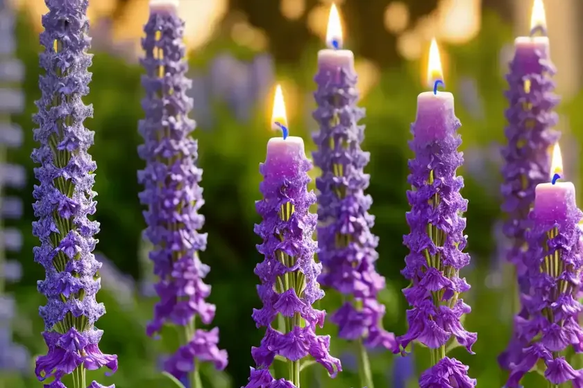 Delphinium ‘magic fountain lavender’ (candle larkspur) — photo 2