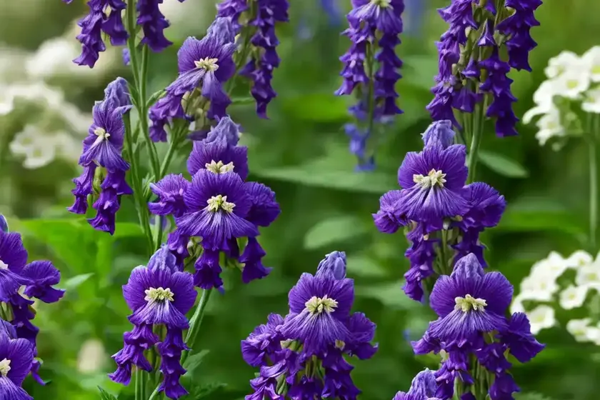 Delphinium new zealand ‘mini stars’ (candle larkspur)