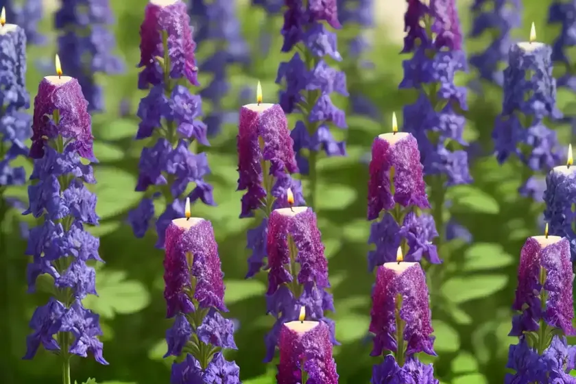 Delphinium new zealand ‘stars’ (candle larkspur) — photo 3