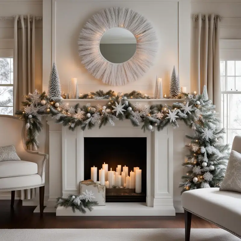 Flocked garland