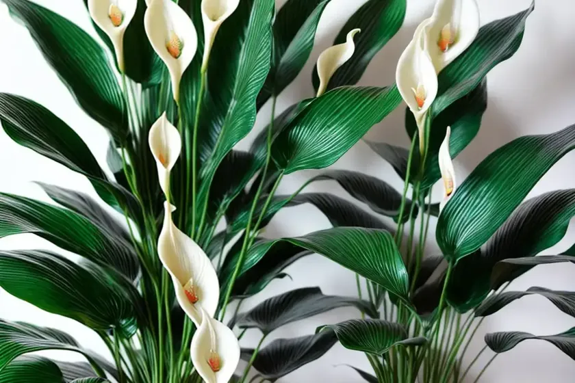 Domino peace lily plant (spathiphyllum ‘domino’) — photo 2