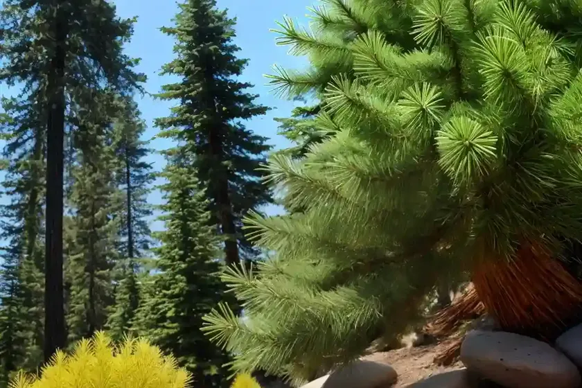 Douglas fir tree (pseudotsuga menziesii)