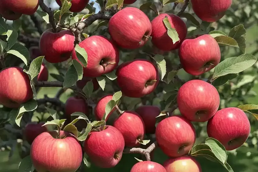 Dwarf apple (malus pumila ‘campbell spur’ starkrimson red delicious) — photo 2