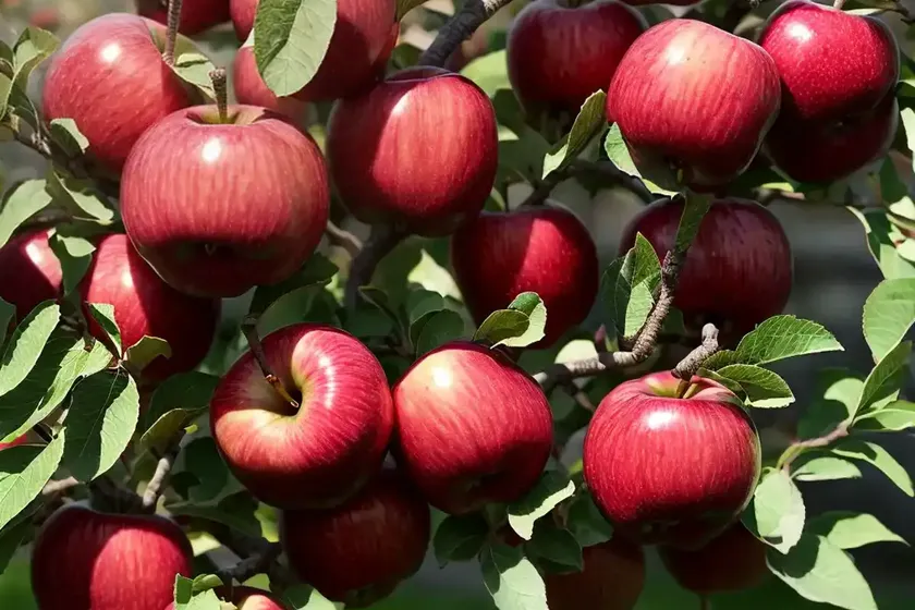 Dwarf apple (malus pumila ‘campbell spur’ starkrimson red delicious) — photo 3