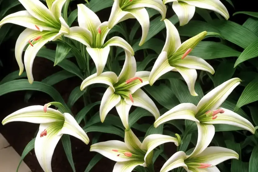 Dwarf asiatic lily (lilium ‘ivory pixie’) — photo 2