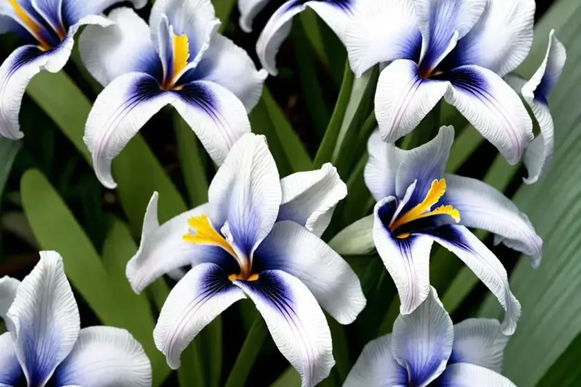 Dwarf crested iris (iris cristata ‘alba’) — photo 2