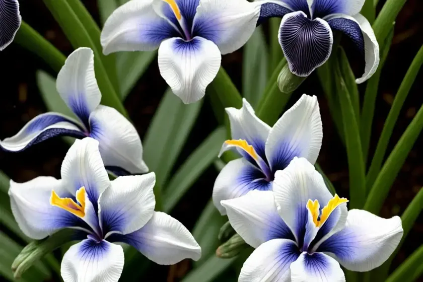 Dwarf crested iris (iris cristata ‘alba’) — photo 3