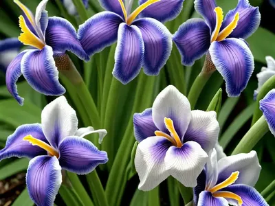 Dwarf Crested Iris (Iris Cristata ‘Alba’)