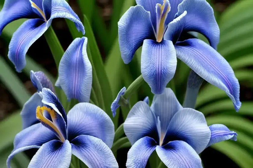 Dwarf crested iris (iris cristata ‘powder blue giant’) — photo 2