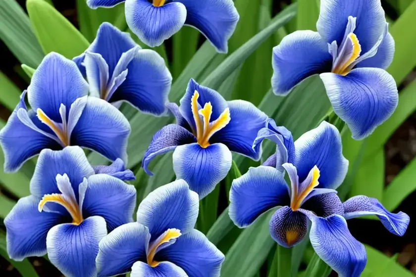 Dwarf crested iris (iris cristata ‘powder blue giant’) — photo 3