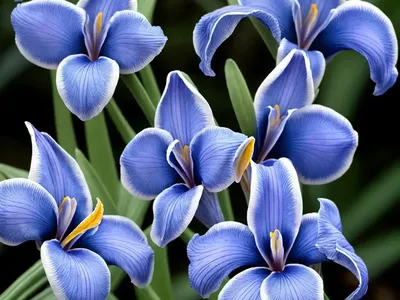 Dwarf Crested Iris (Iris Cristata ‘Powder Blue Giant’)