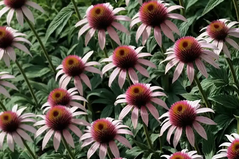 Echinacea purpurea ‘pink poodle’ (coneflower)