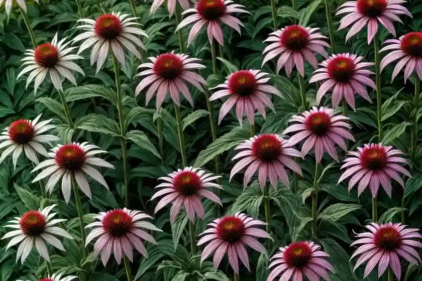 Echinacea purpurea ‘rubinglow’ (coneflower) — photo 3