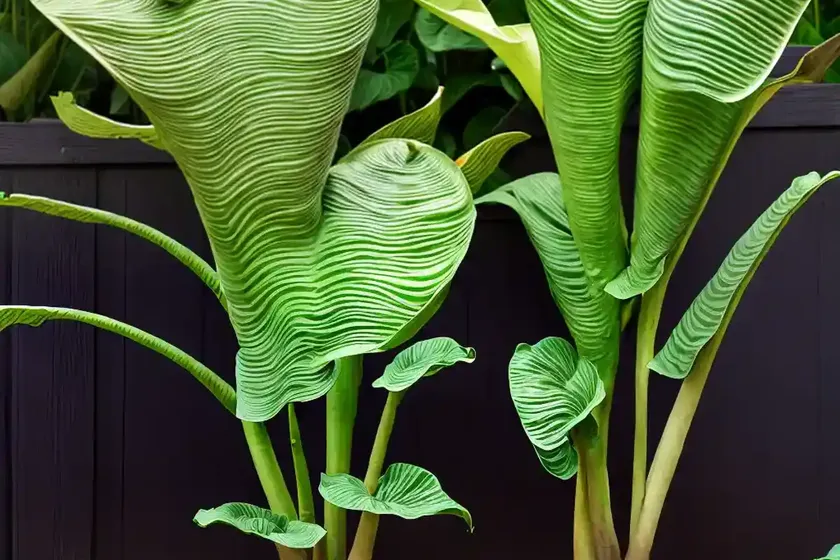 Elephant ear (colocasia pharaoh’s mask’) — photo 3