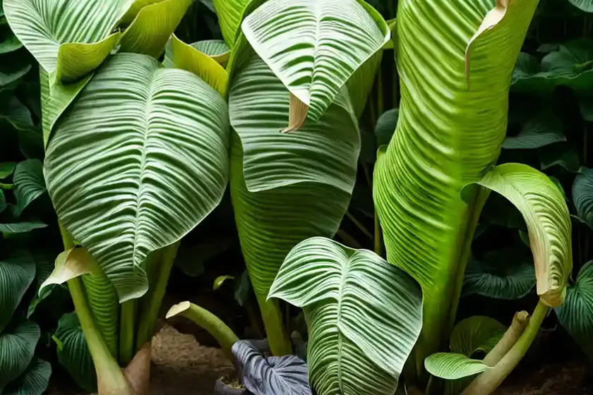 Elephant ear (colocasia pharaoh’s mask’)