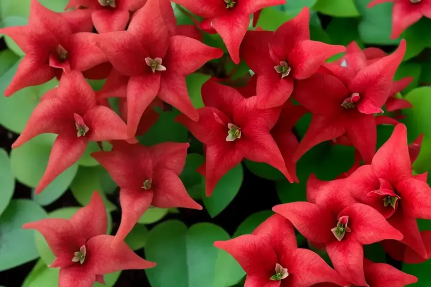 Epimedium x rubrum (red barrenwort)
