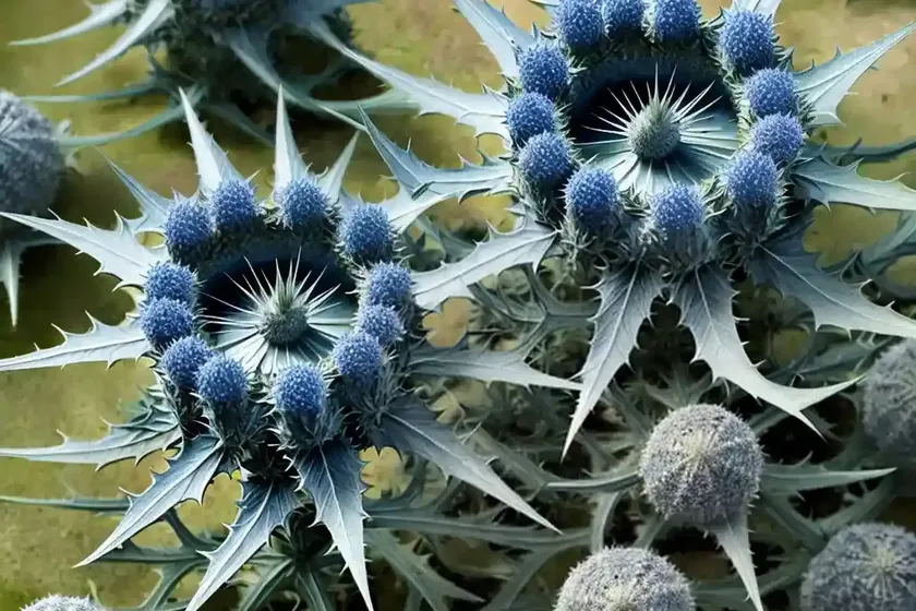 Eryngium bourgatii ‘picos blue’ (mediterranean sea holly) — photo 2