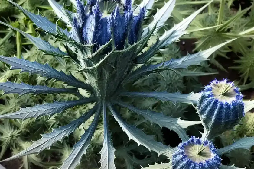 Eryngium planum ‘blue cap’ (flat sea holly) — photo 3