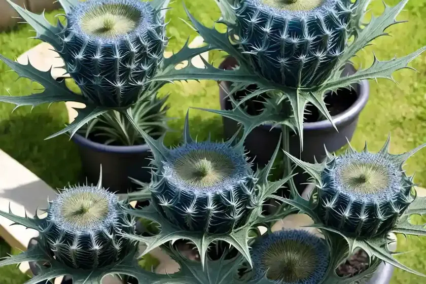 Eryngium x tripartitum (tripartite sea holly) — photo 2