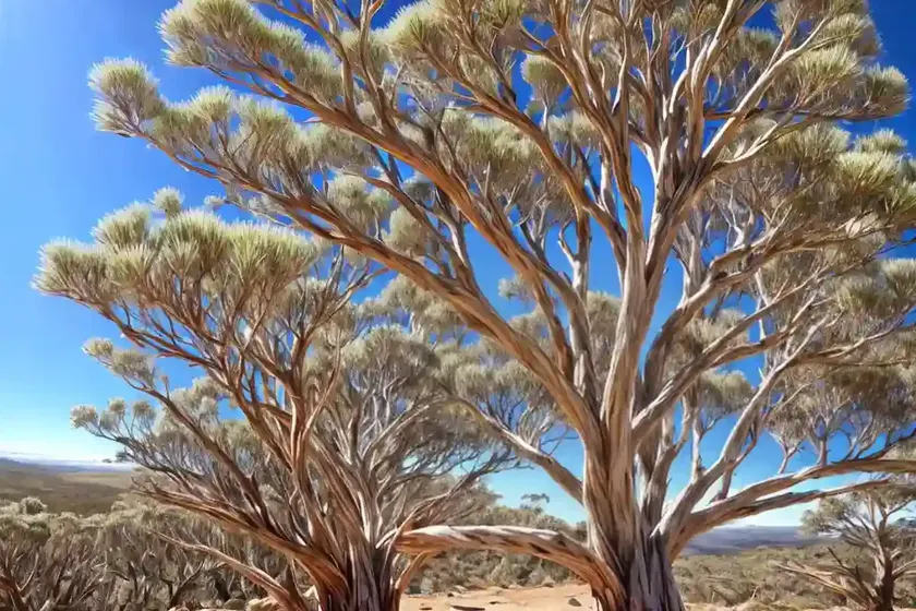 Eucalyptus pauciflora subsp. niphophila (alpine snow gum) — photo 2