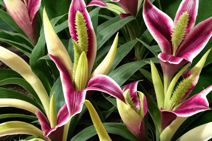Eucomis comosa ‘sparkling burgundy’ (pineapple lily) — photo 2