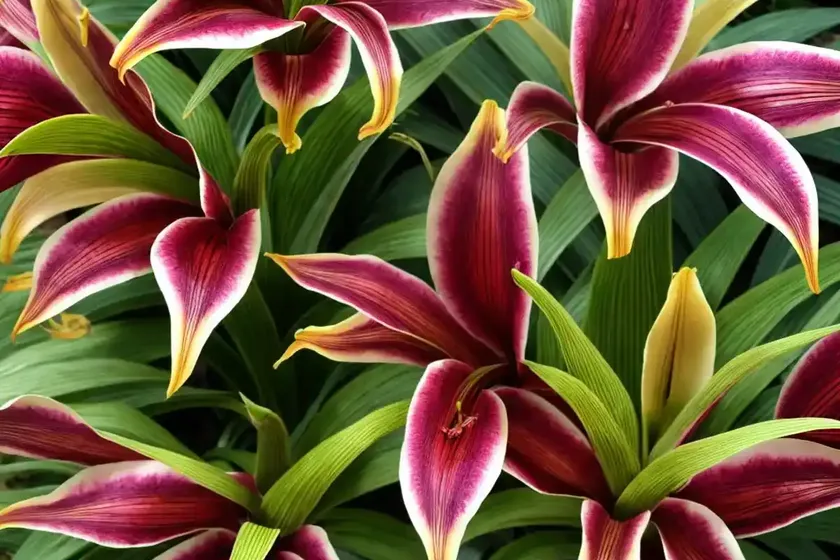 Eucomis comosa ‘sparkling burgundy’ (pineapple lily)
