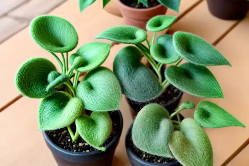 Felted pepperface (peperomia incana) — photo 2