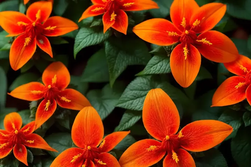 Firecracker flower (crossandra infundibuliformis) — photo 2