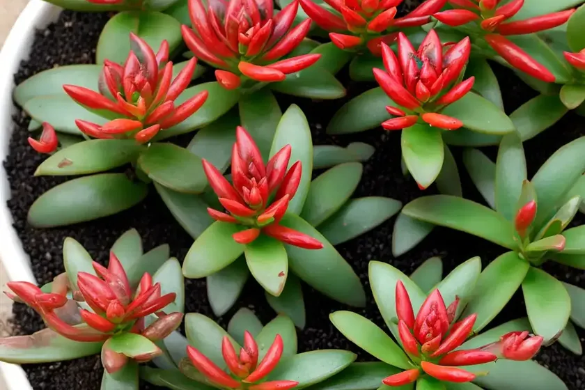 Flaming fire jade (crassula coccinea) — photo 2