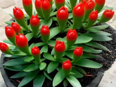 Flaming Fire Jade (Crassula Coccinea)