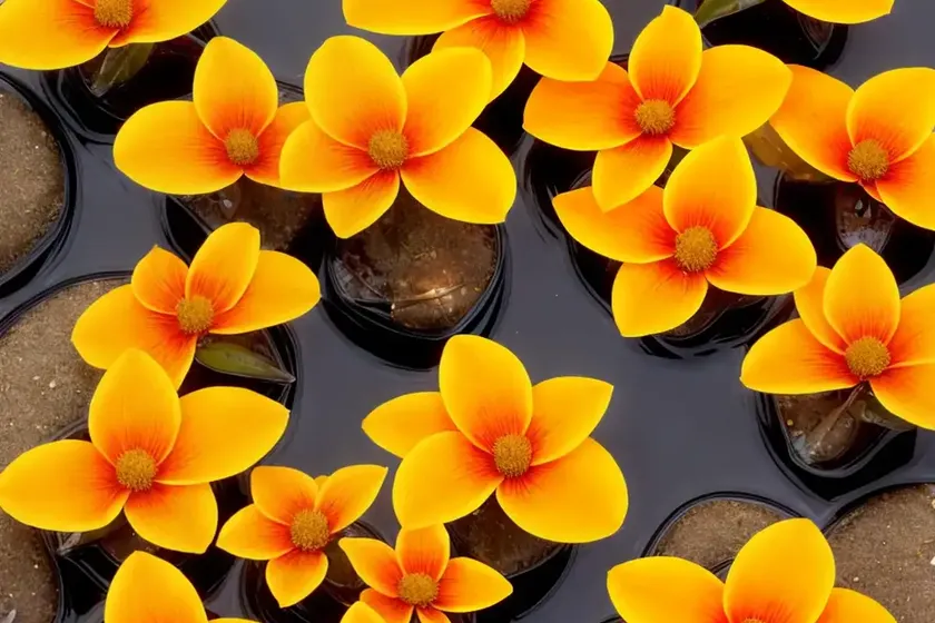 Floating heart (nymphoides aurantiaca) — photo 3