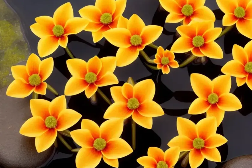 Floating heart (nymphoides aurantiaca)
