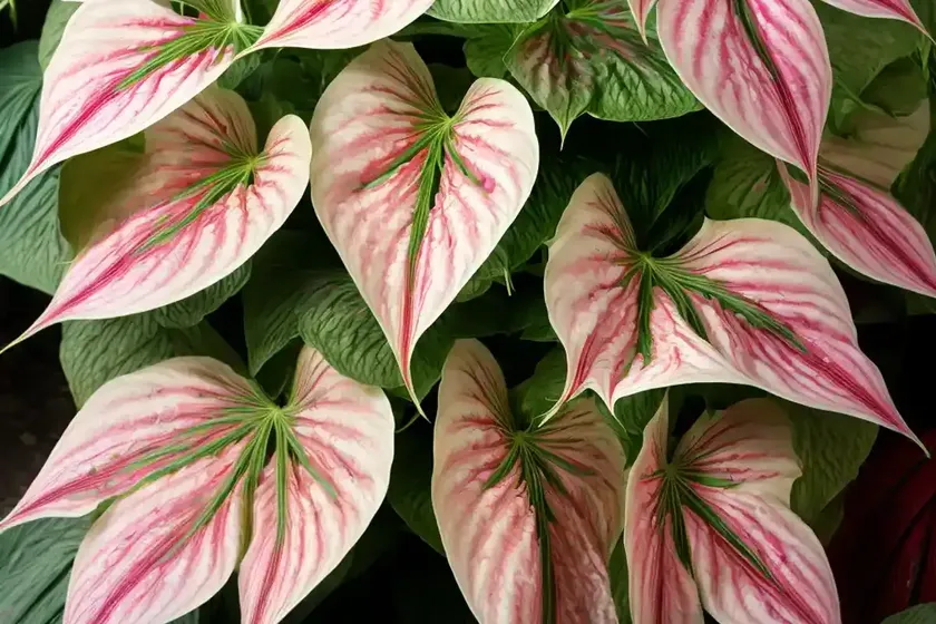 Florida moonlight caladiums (caladium ‘florida moonlight’) — photo 3